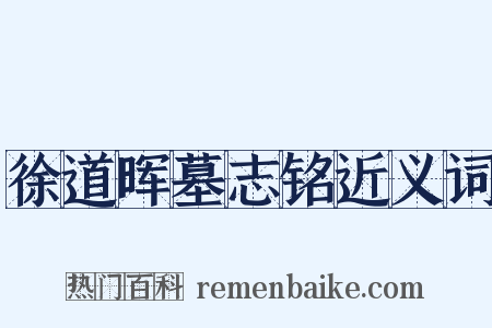 徐道晖墓志铭近义词是什么意思的图片